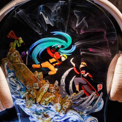Naruto vs Pain Akatsuki Headphone Stand Resin Lamp