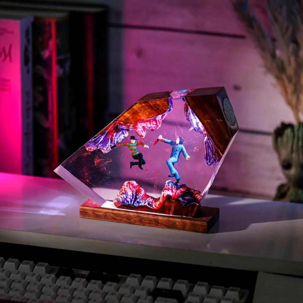 Freddy vs Jason Resin Lamp