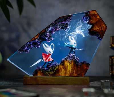 Silksong Journey of Hornet & Hollow Knight Resin Lamp