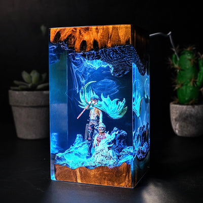 Levi vs Zeke Attack on Titan Resin Lamp