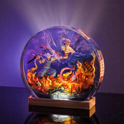 Uzui Tengen vs Gyutaro Demon Slayer Resin Lamp