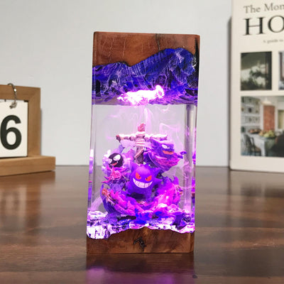 Gengar Haunter Gastly Pokemon Resin Lamp