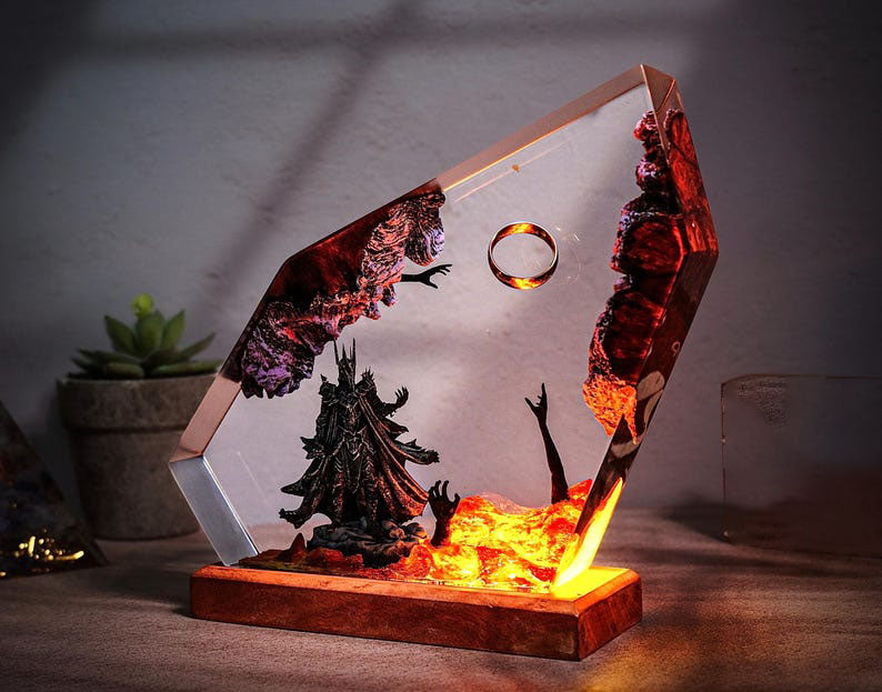 Sauron & Power Ring LOTR Resin Lamp