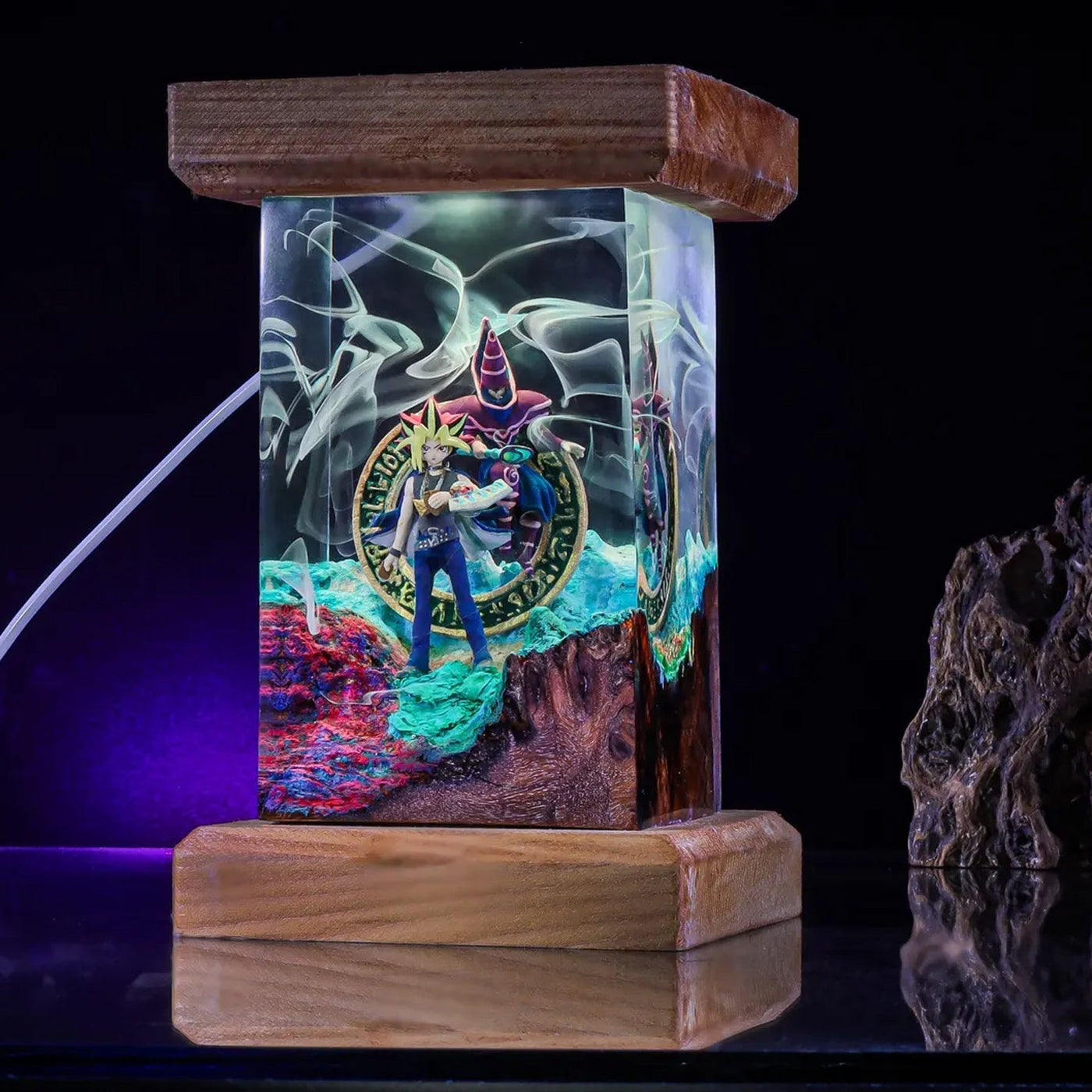 Muto Yugi Dark Magician Yu Gi Oh Epoxy Resin Lamp