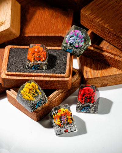 PURPLE YELLOW-TAIL KYUUBI- ARTISAN KEYCAP