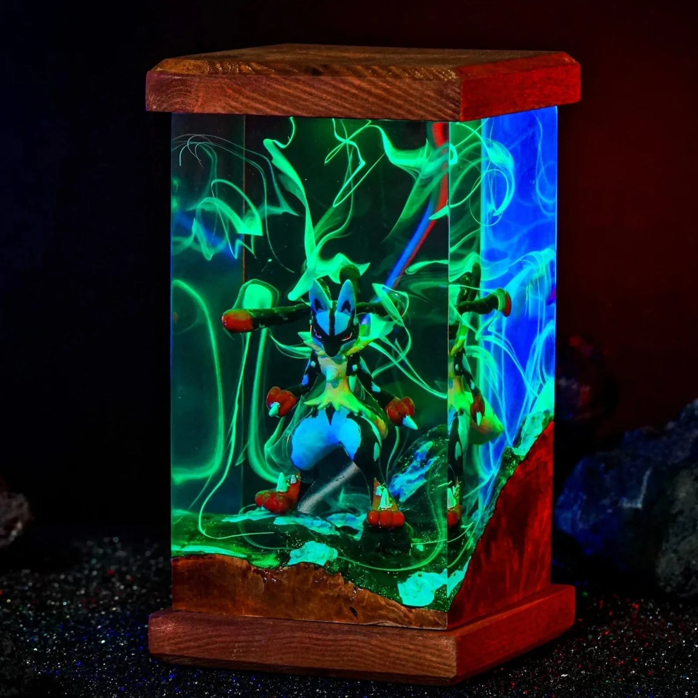 Mega Lucario Pokémon Resin Lamp