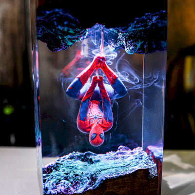 Spider-Man Epoxy Resin Lamp