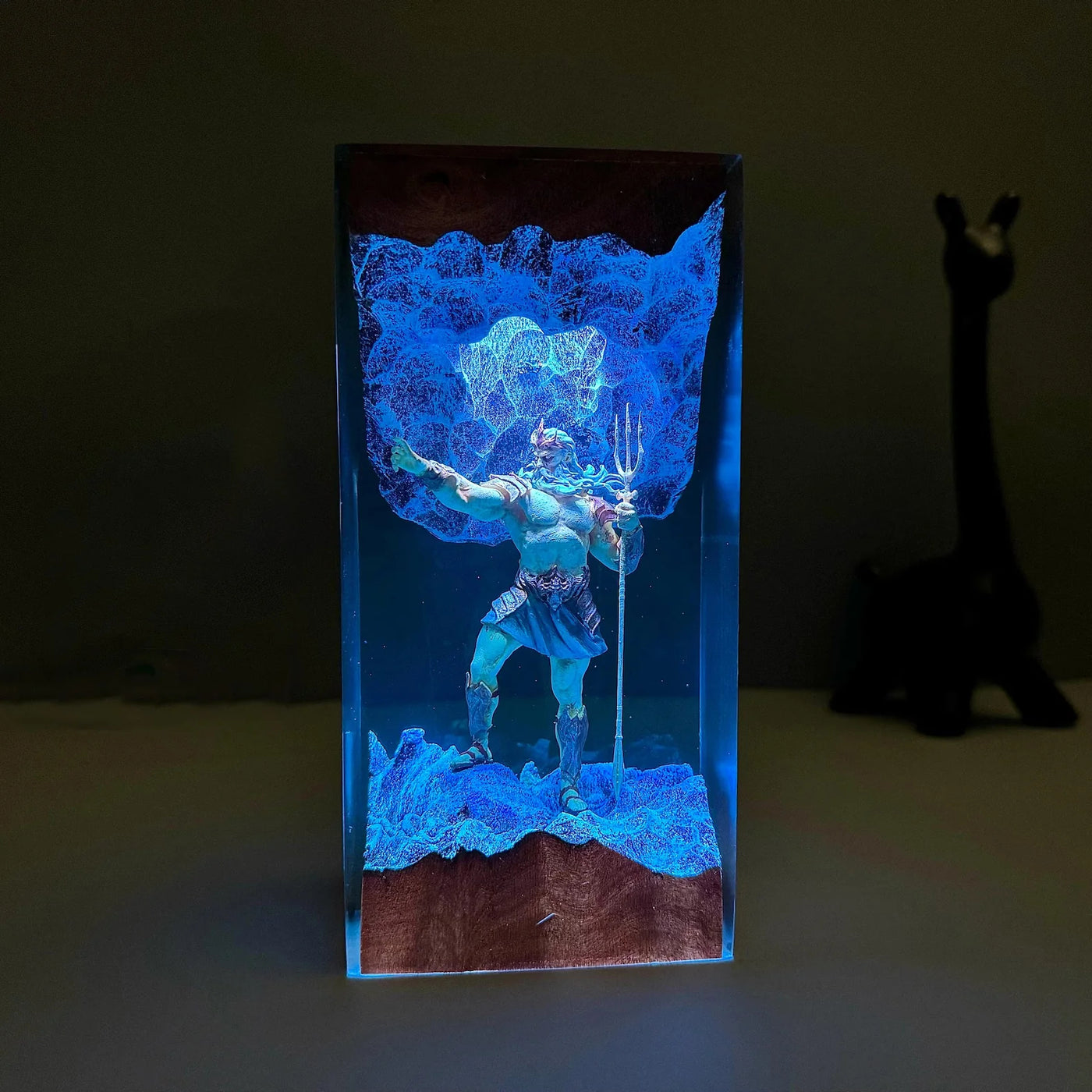 Ocean King Poseidon Resin Lamp