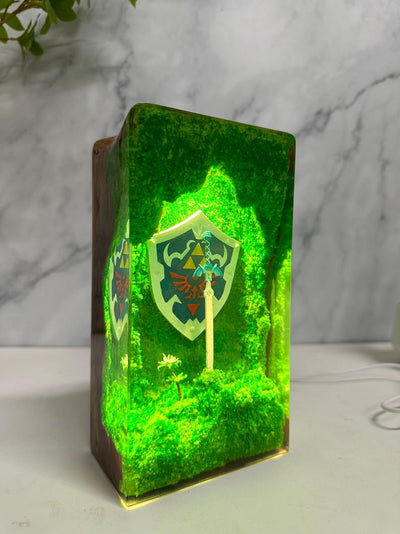 Hylian Shield  Epoxy Lamp