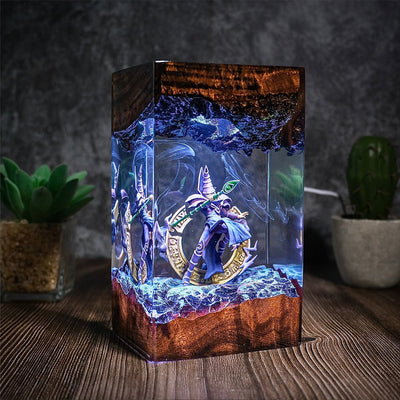 Dark Magician Yu Gi Oh Epoxy Resin Lamp