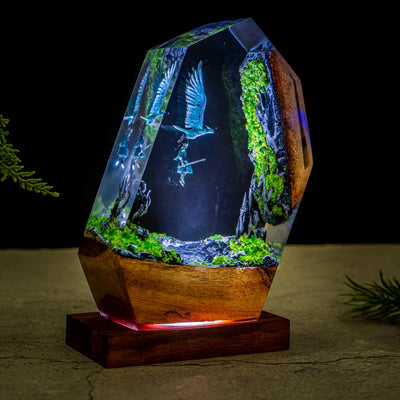 Fallen Knight Tarnished Resin Lamp