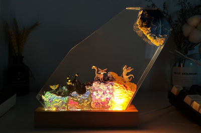 Eevee Evolution Pokemon Resin Epoxy Lamp Night Light