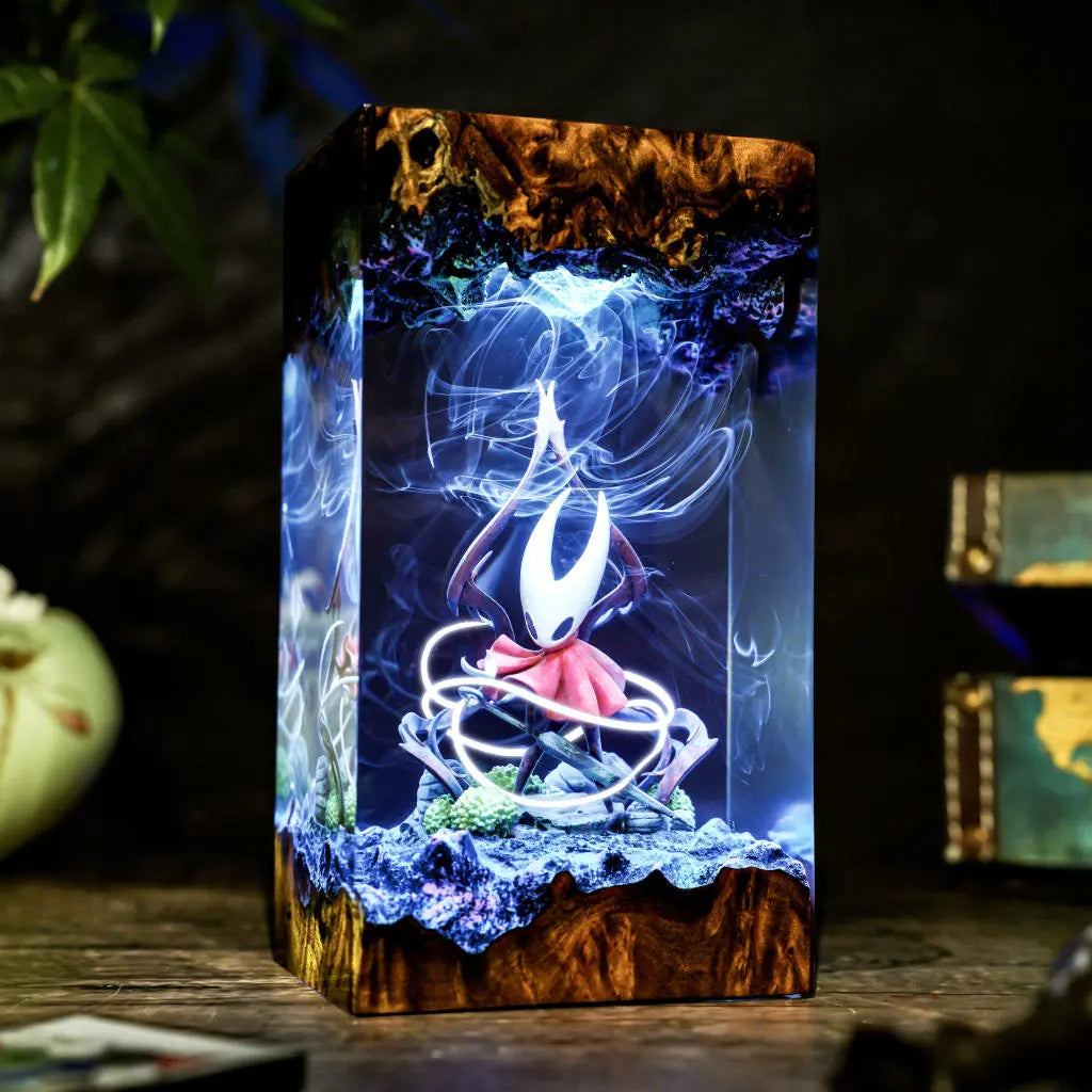 Silksong Hornet Hollow Knight Resin Lamp