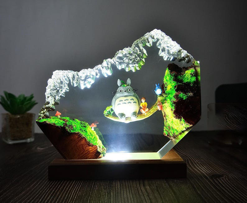 Chibi Totoro Resin Lamp