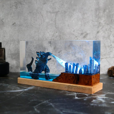 Godzilla Monster King Epoxy Lamp