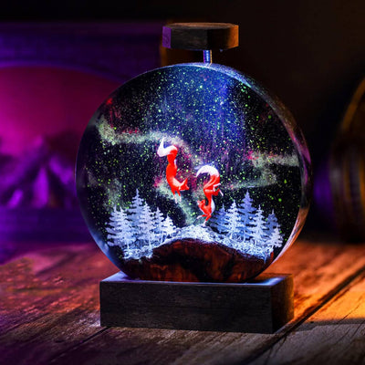 Circular Fox Resin Lamp