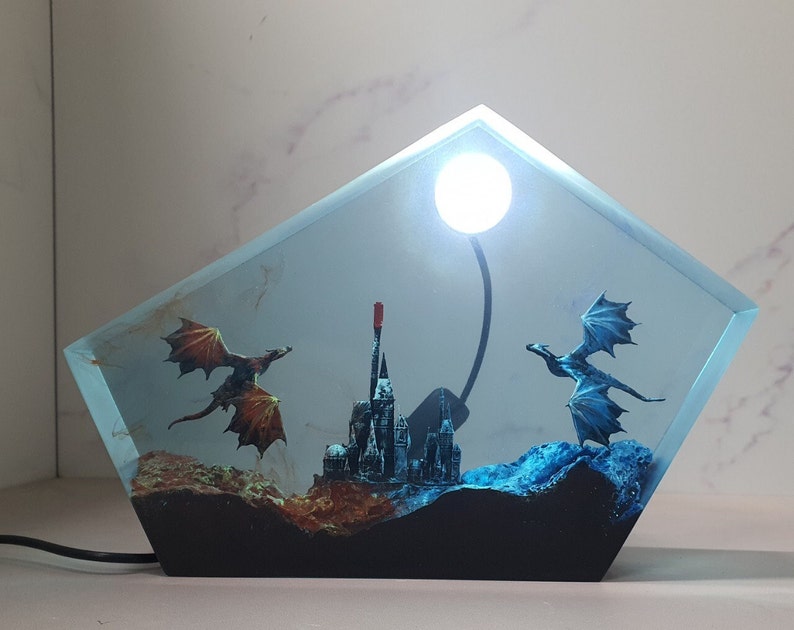 Dragon Resin Lamp 3
