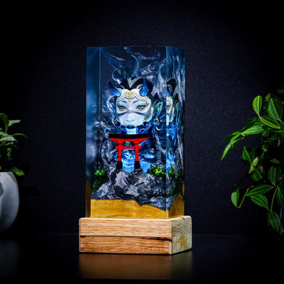 ONI MASK and Torii Gate Japanese Night Lamp