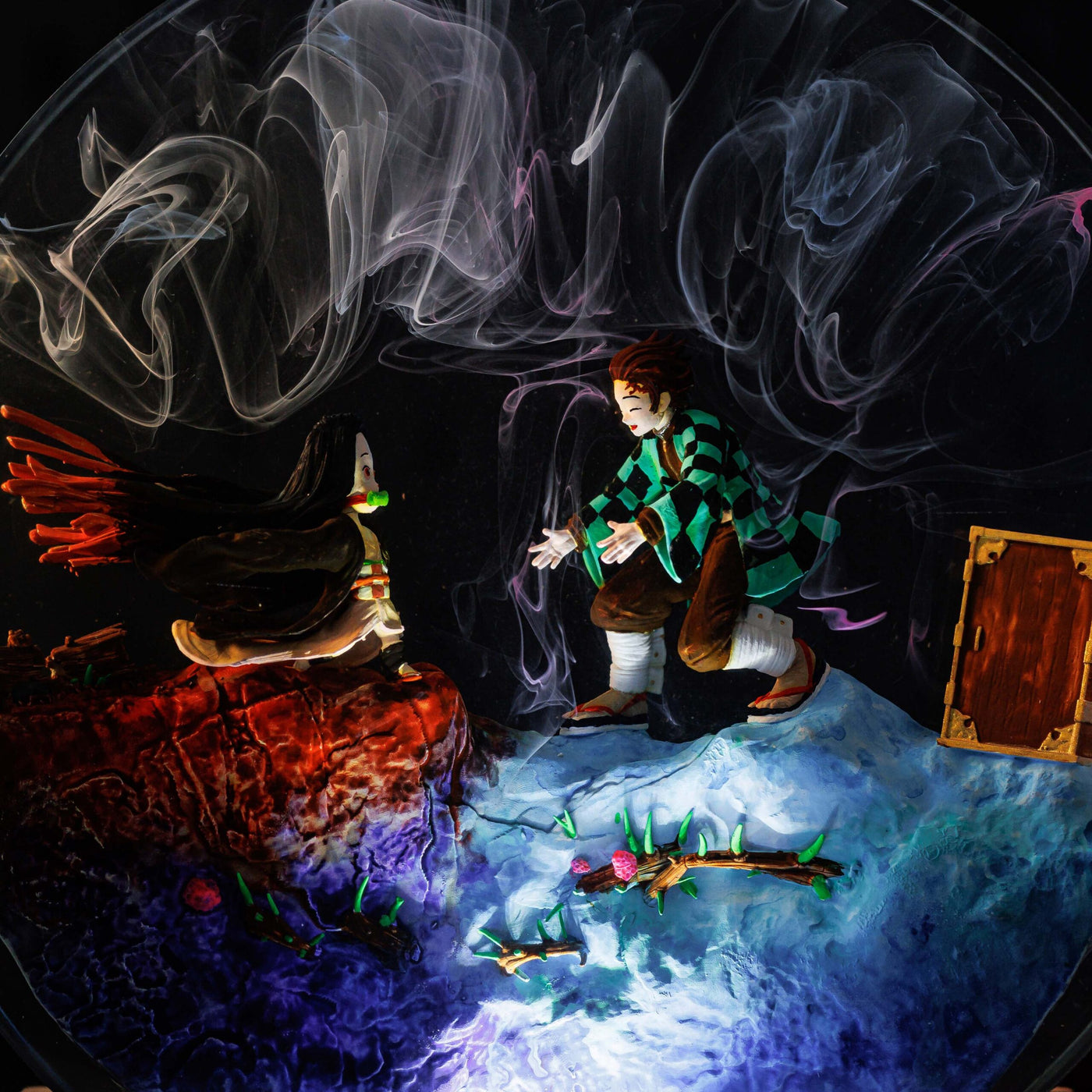 Tanjiro Nezuko Anime Resin Lamp