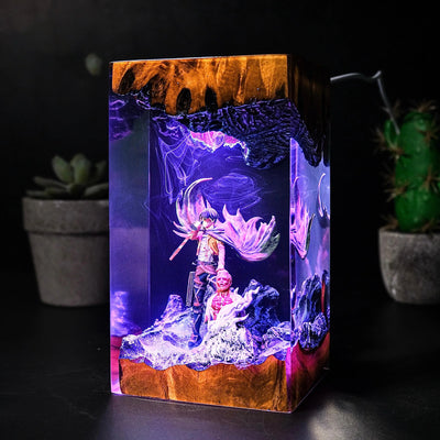 Levi vs Zeke Attack on Titan Resin Lamp