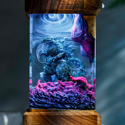 Godzilla Diorama Resin Lamp