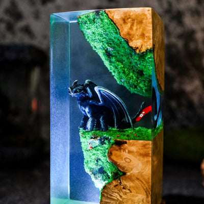 Toothless Night Resin Epoxy Lamp