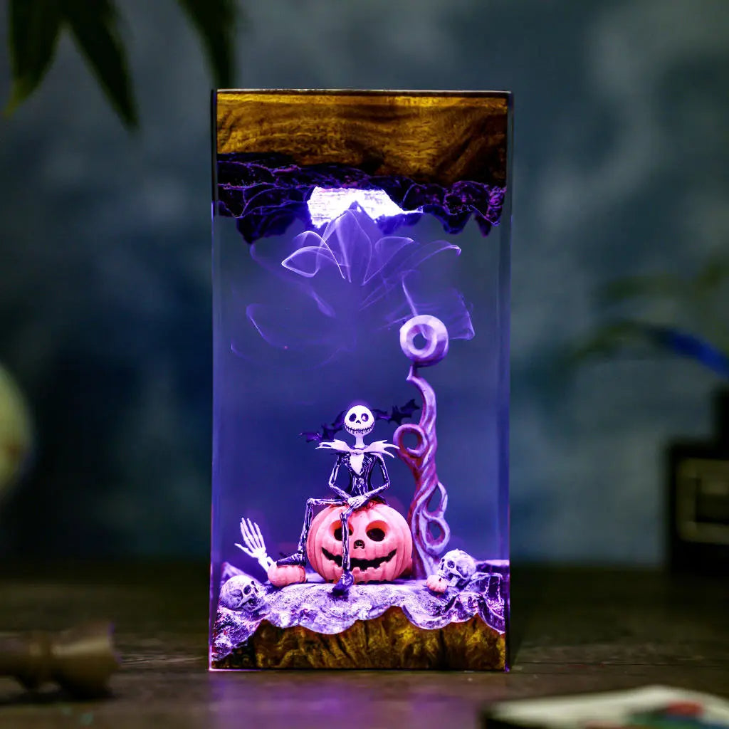 Pumpkin Jack Halloween Resin Lamp