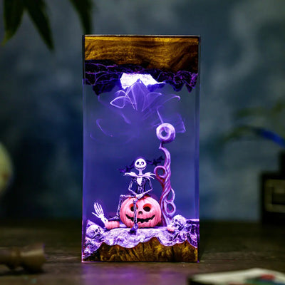 Pumpkin Jack Halloween Resin Lamp