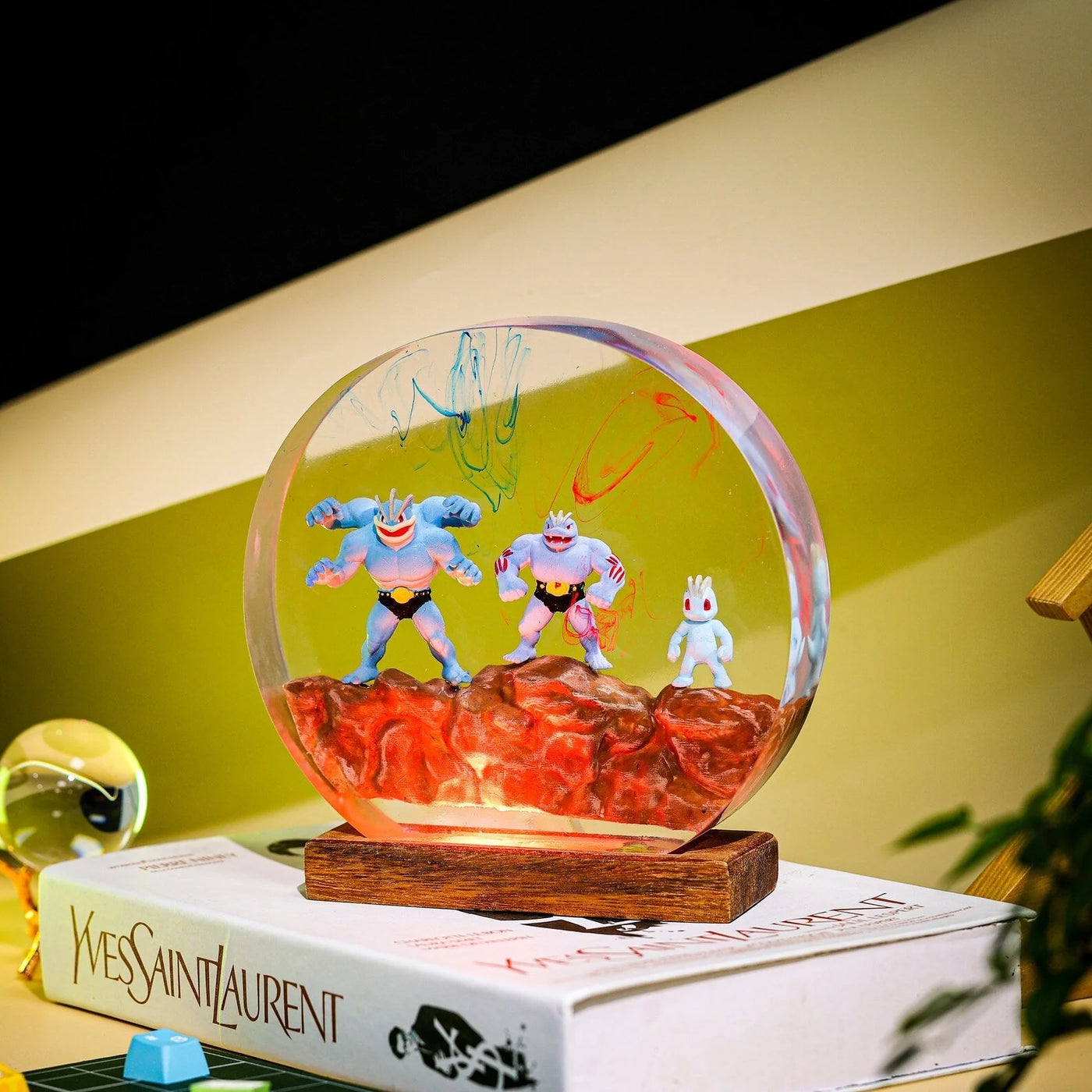 Machop Evolution Trio Resin Lamp