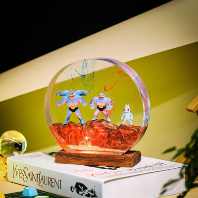 Machop Evolution Trio Resin Lamp