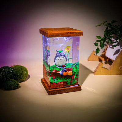 Totoro and Kiki Epoxy Night Light