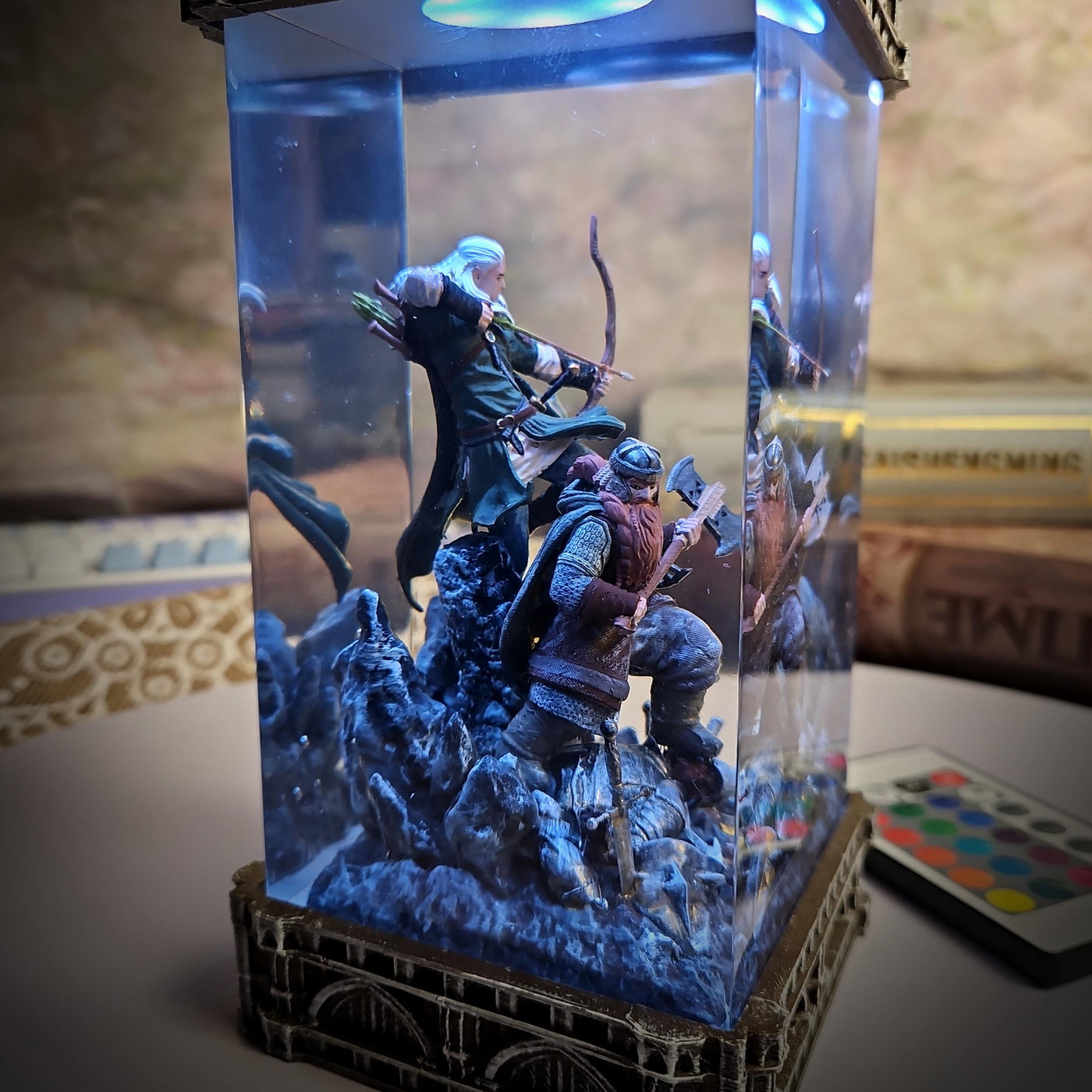 Gimli & Legolas The Lord of the Rings Resin Lamp