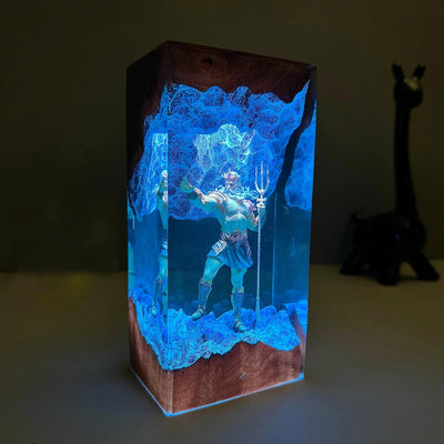 Ocean King Poseidon Resin Lamp