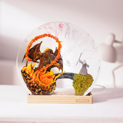 Gandalf vs Balrog Lord of The Rings Resin Lamp