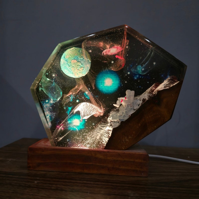 Spaceships in Interstellar Resin Lamp 3