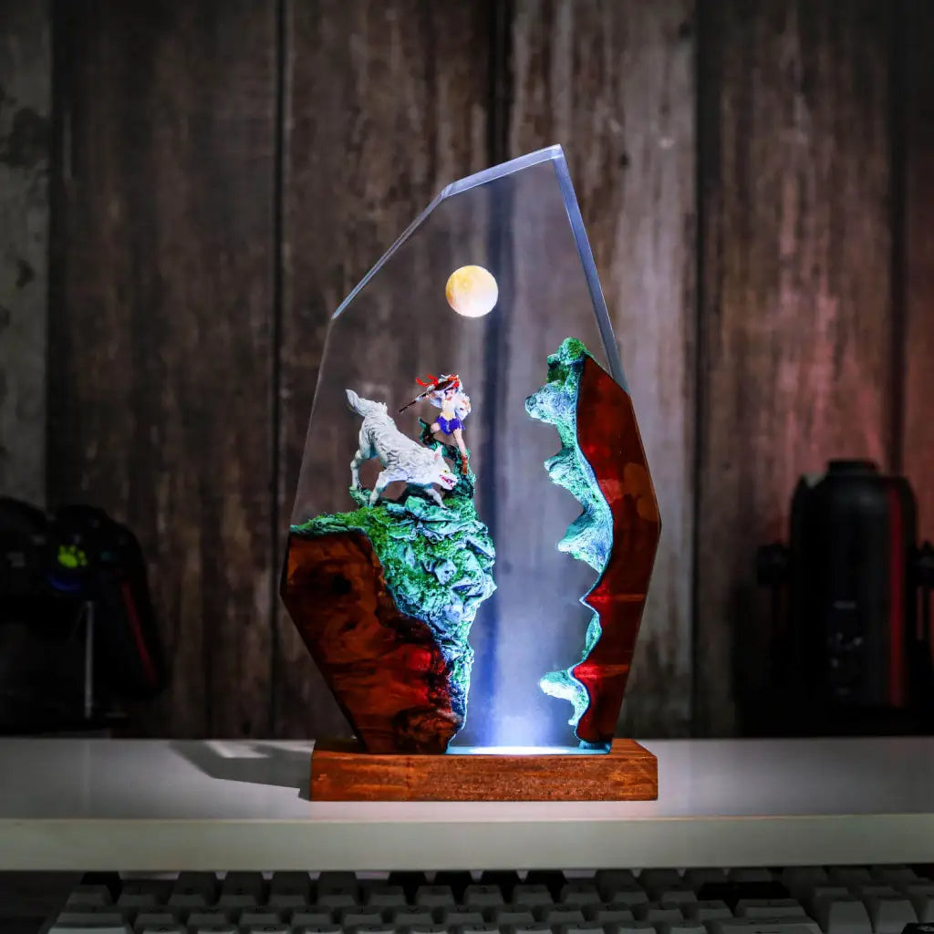 Princess Mononoke Resin Epoxy Night Light