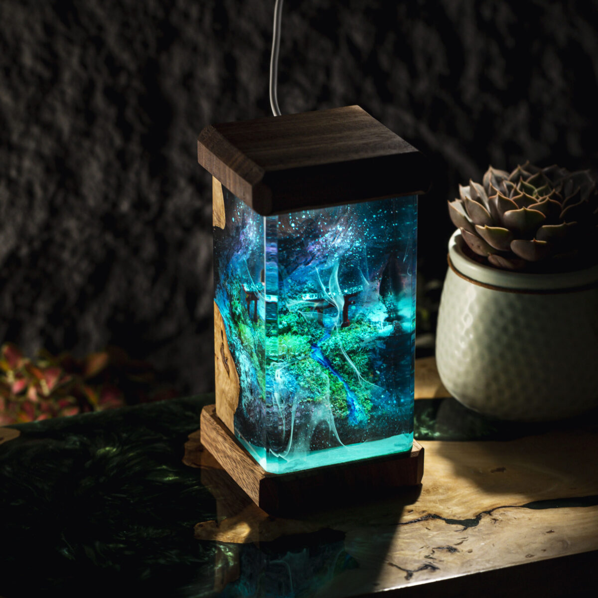 Galaxy Torii Gate Resin Lamp