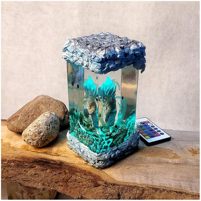 Dragon Ball Gogeta Chibi Resin Lamp