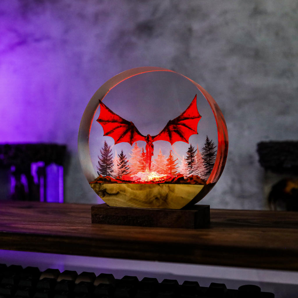 Dragon Breathing Fire Night Lamp