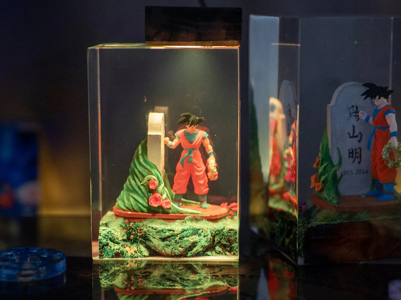 Goku Visiting Grandpa Gohan Resin Lamp