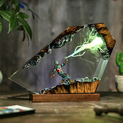 Captain America Thunder Lightning Resin Lamp