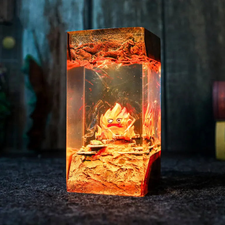 Calcifer Howl's Moving Castle Resin Epoxy Lamp