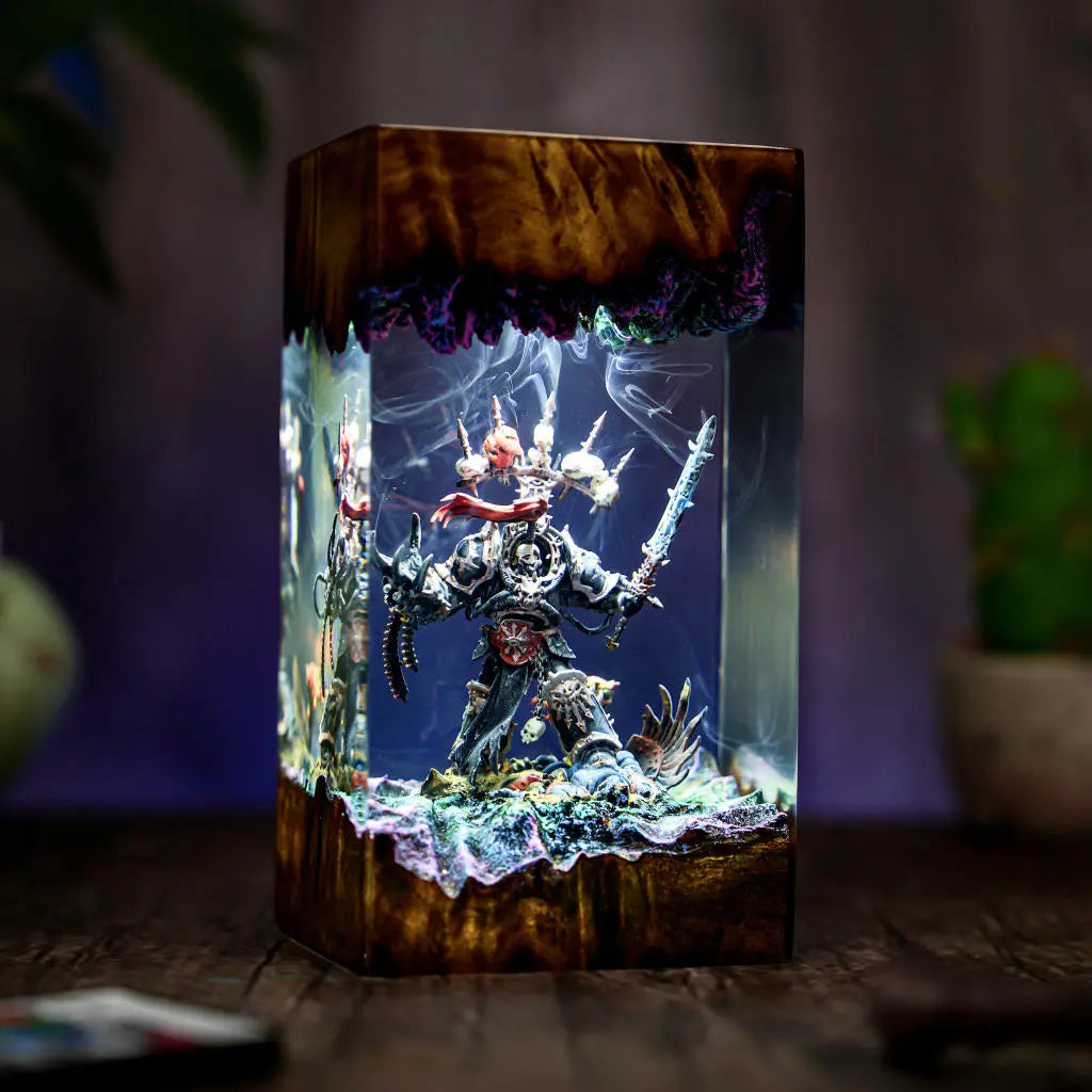 Chaos Space Marines Warhammer Resin Lamp