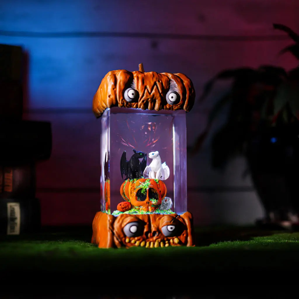 Toothless and Light Fury Halloween Resin Lamp
