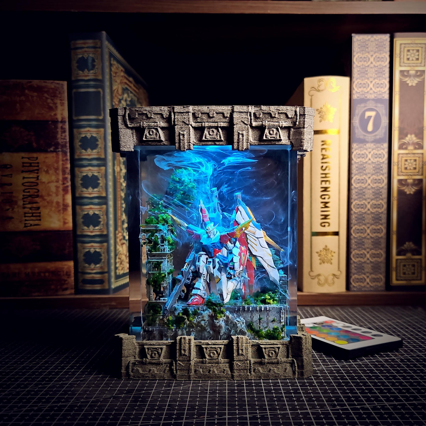 Broken Gundam in Deep Ocean Resin Lamp