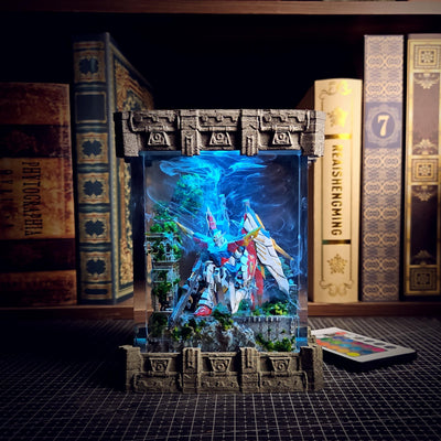 Broken Gundam in Deep Ocean Resin Lamp
