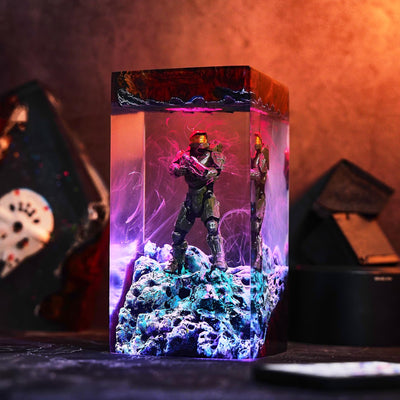 Sci-Fi Armored Futuristic Soldier Resin Lamp