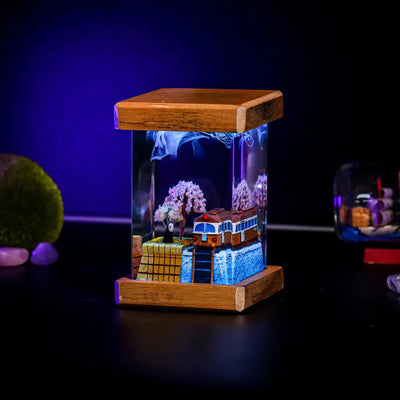 No-Face Train Scene Spirited Away Resin Lamp