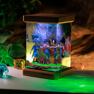 Luffy x Ace x Sabo Onepiece Resin Lamp