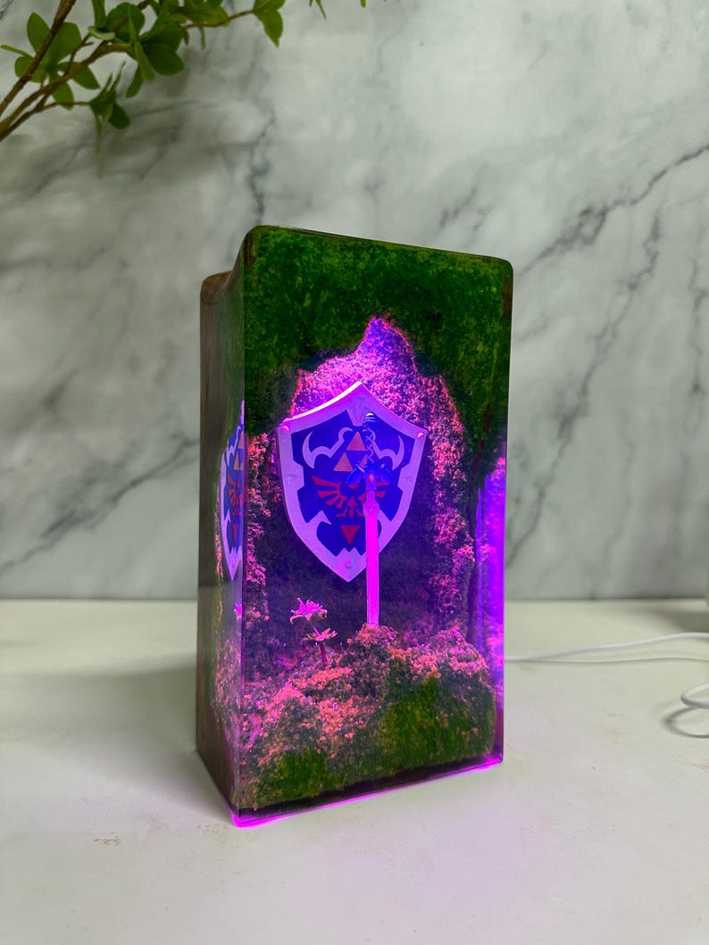 Hylian Shield  Epoxy Lamp